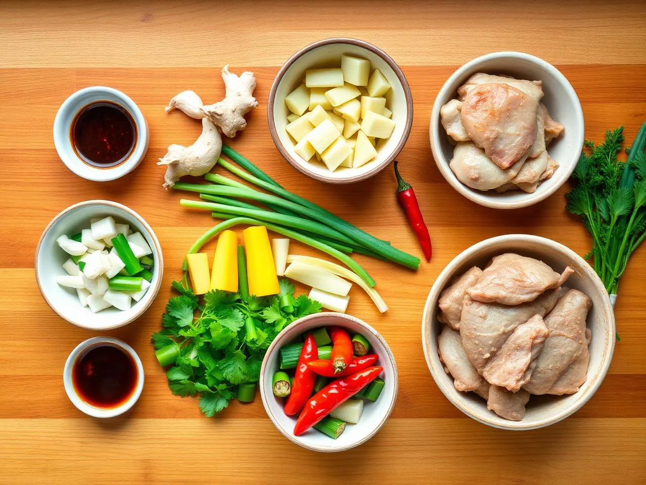 Ingredients for Filipino Adobo Stir Fry