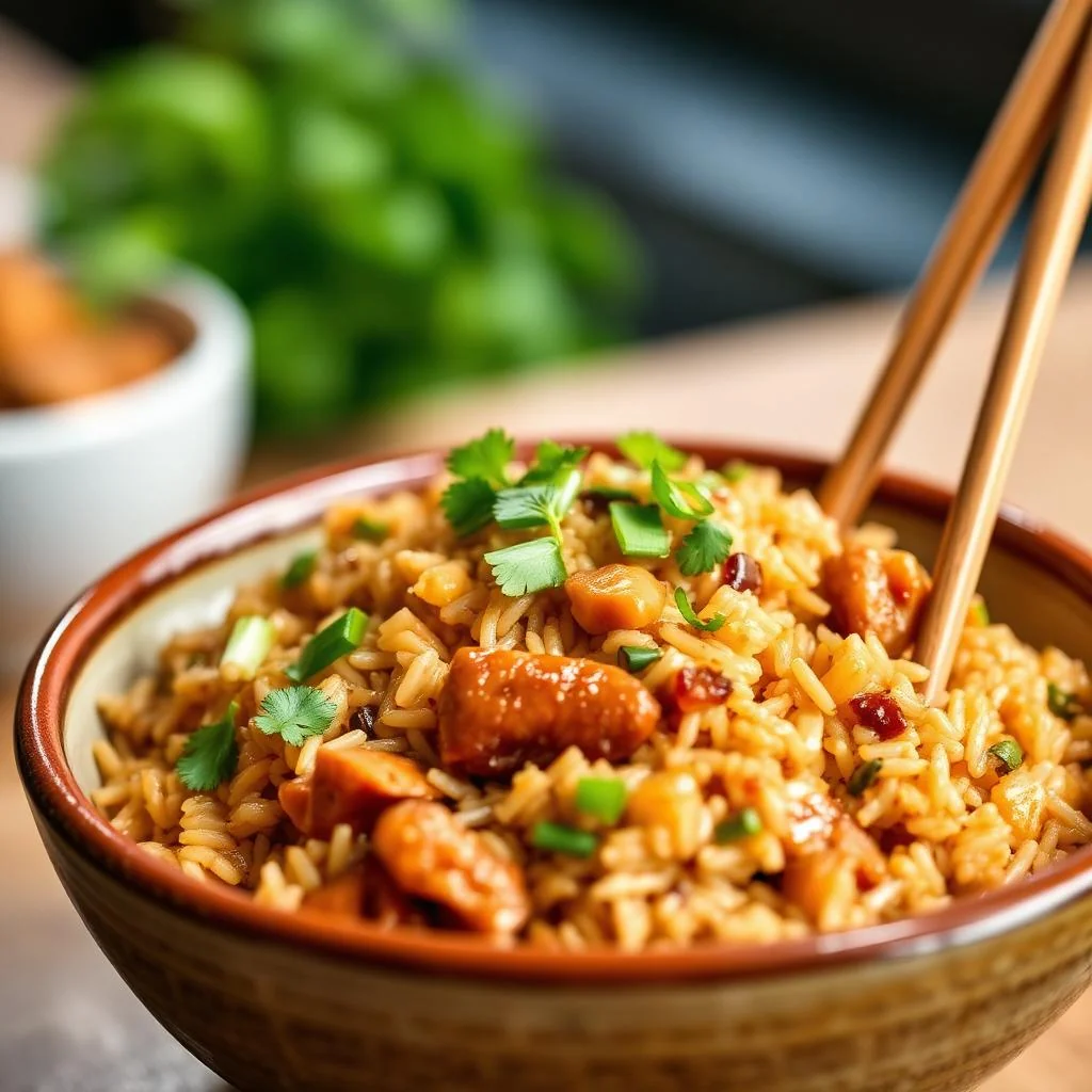 Filipino Chicken Adobo Fried Rice