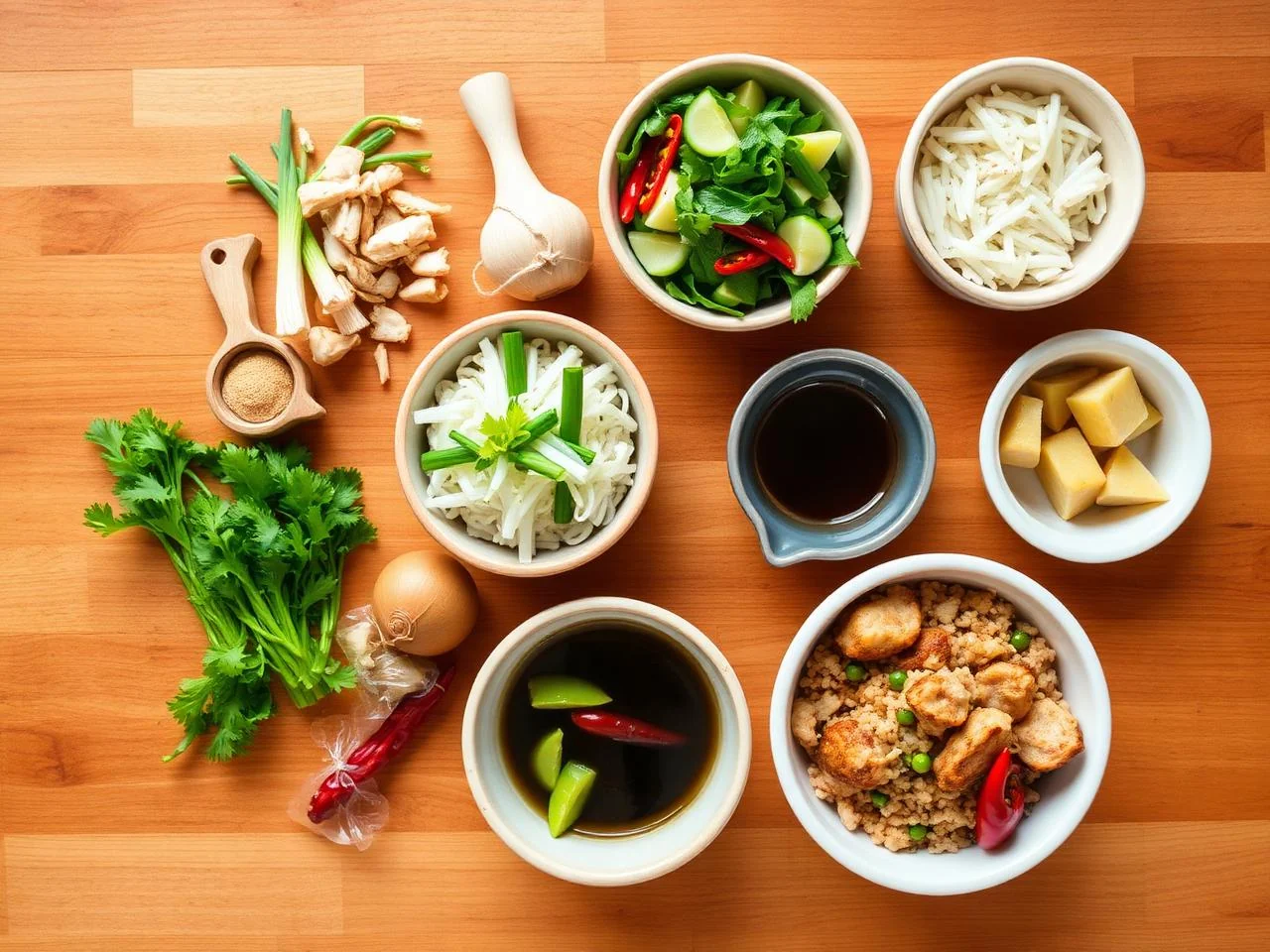Ingredients for Filipino Lechon Kawali Fried Rice