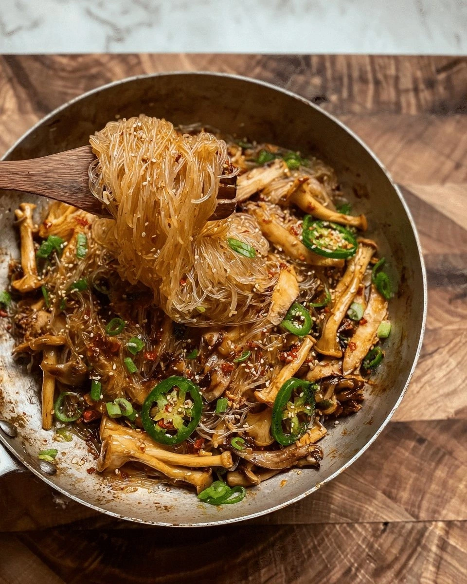 Fire Garlic Enoki Mushrooms wi