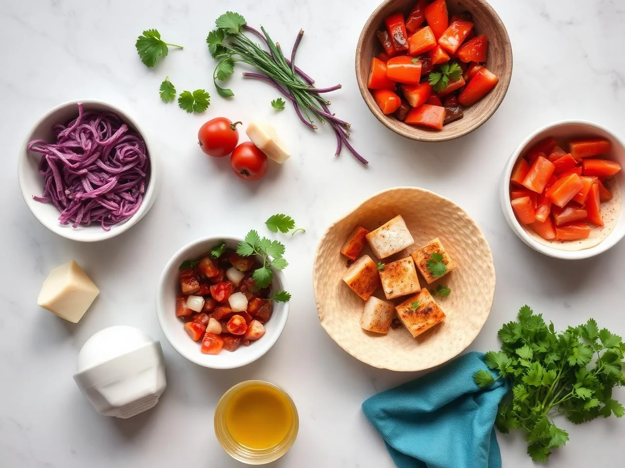 Ingredients for Fish Tacos