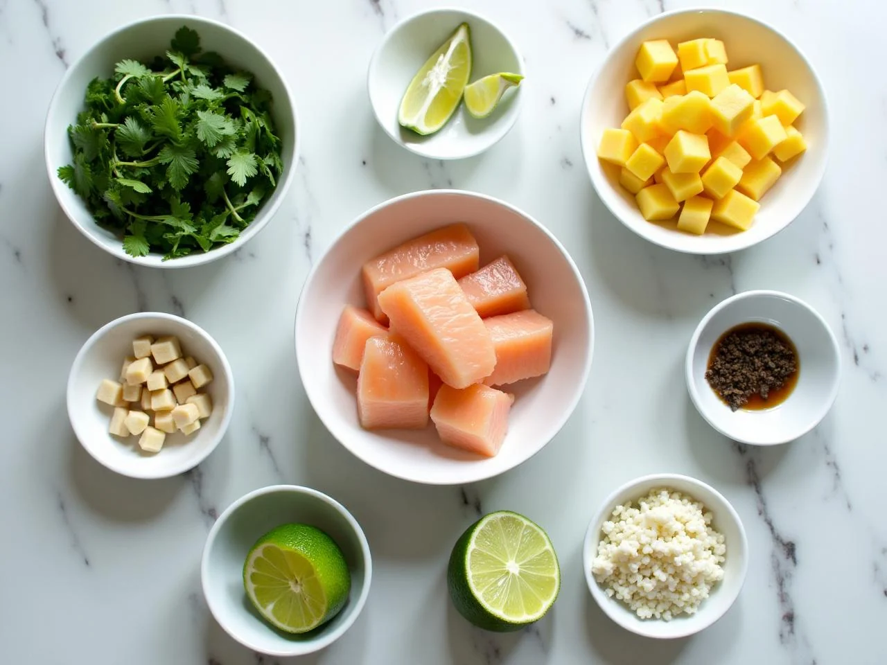Ingredients for Fish Tacos with Lime Crema