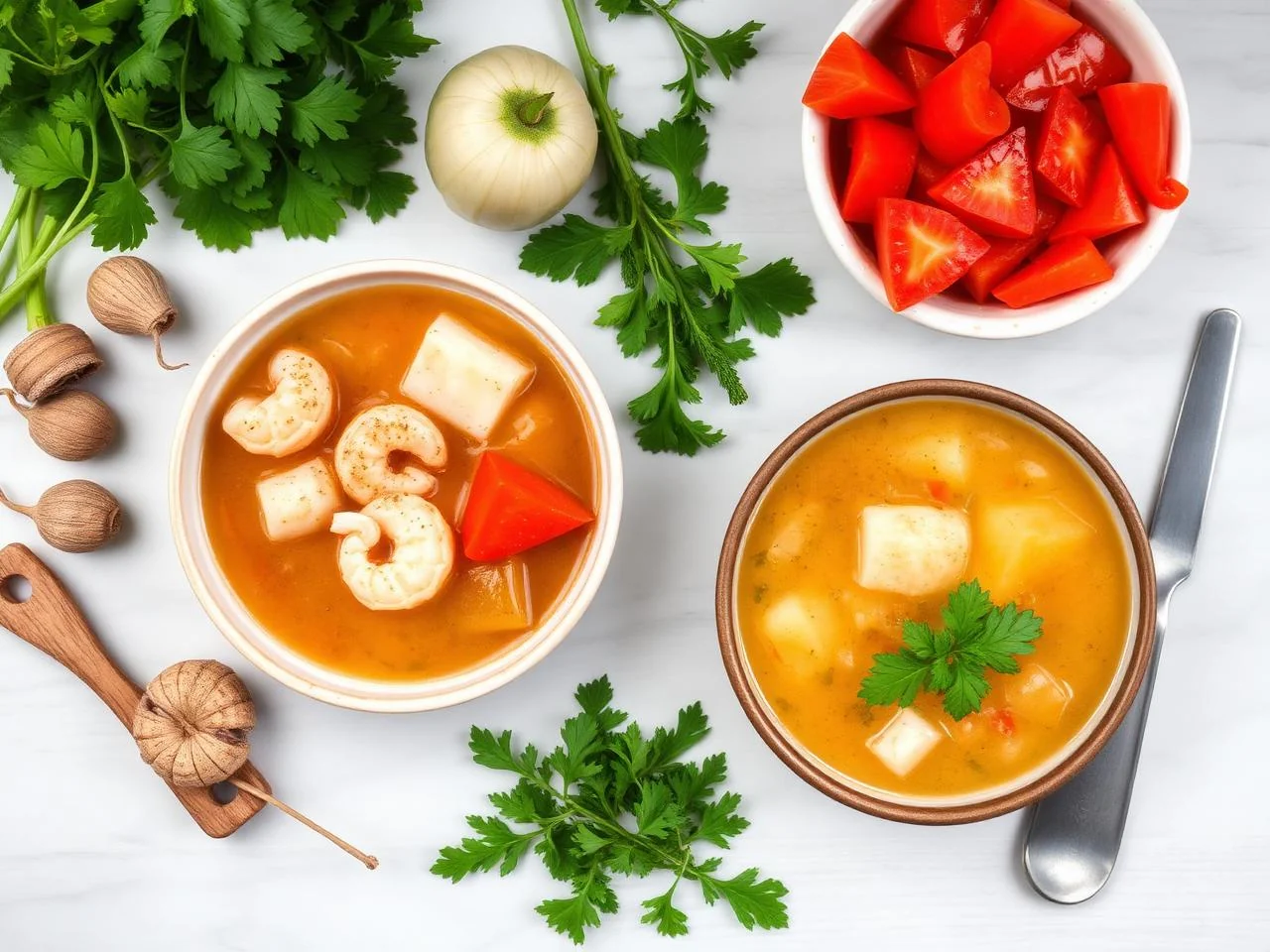 Ingredients for Fisherman's Stew Chowder