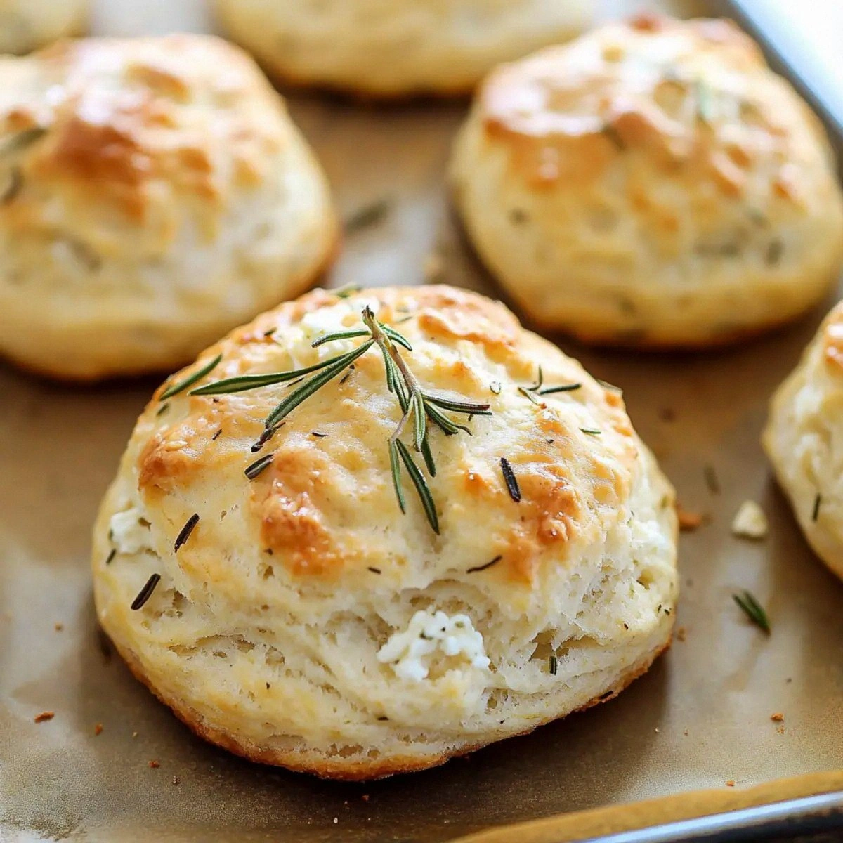 Flaky Rosemary Goat Cheese Biscuits for a Cozy Brunch Treat