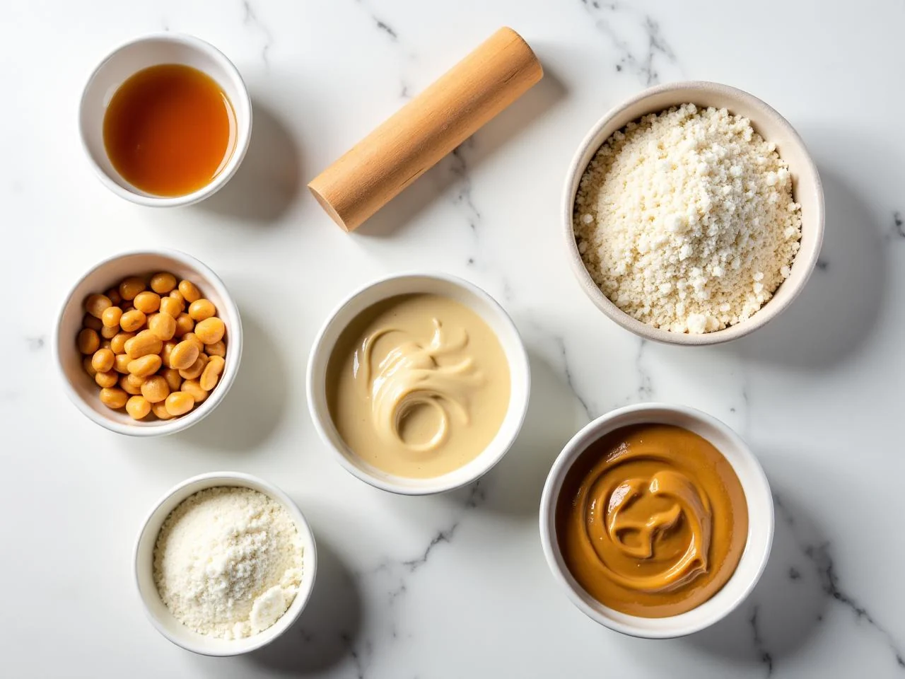 Ingredients for Flourless Peanut Butter Cookies