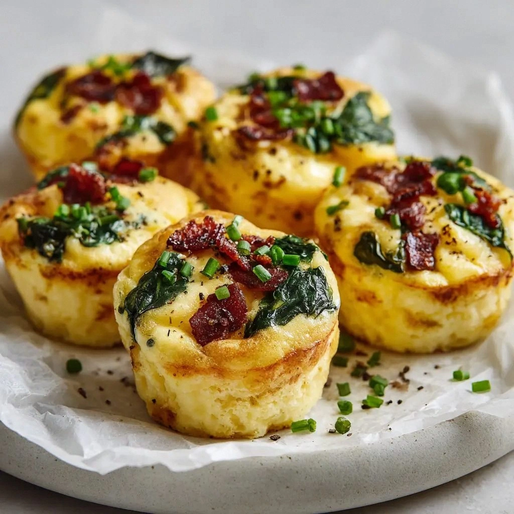Fluffy Spinach and Bacon Egg B