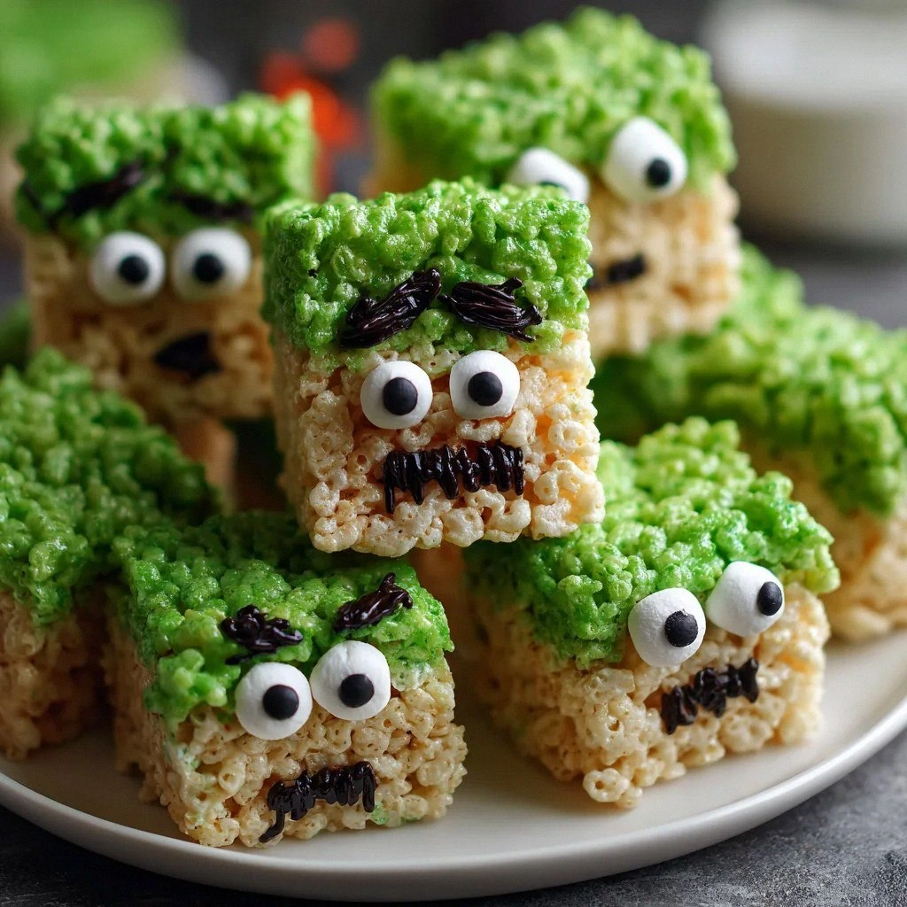 Frankenstein Rice Krispie Trea