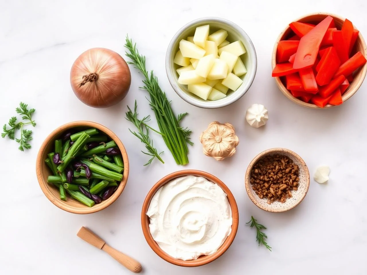 Ingredients for French Onion Dip
