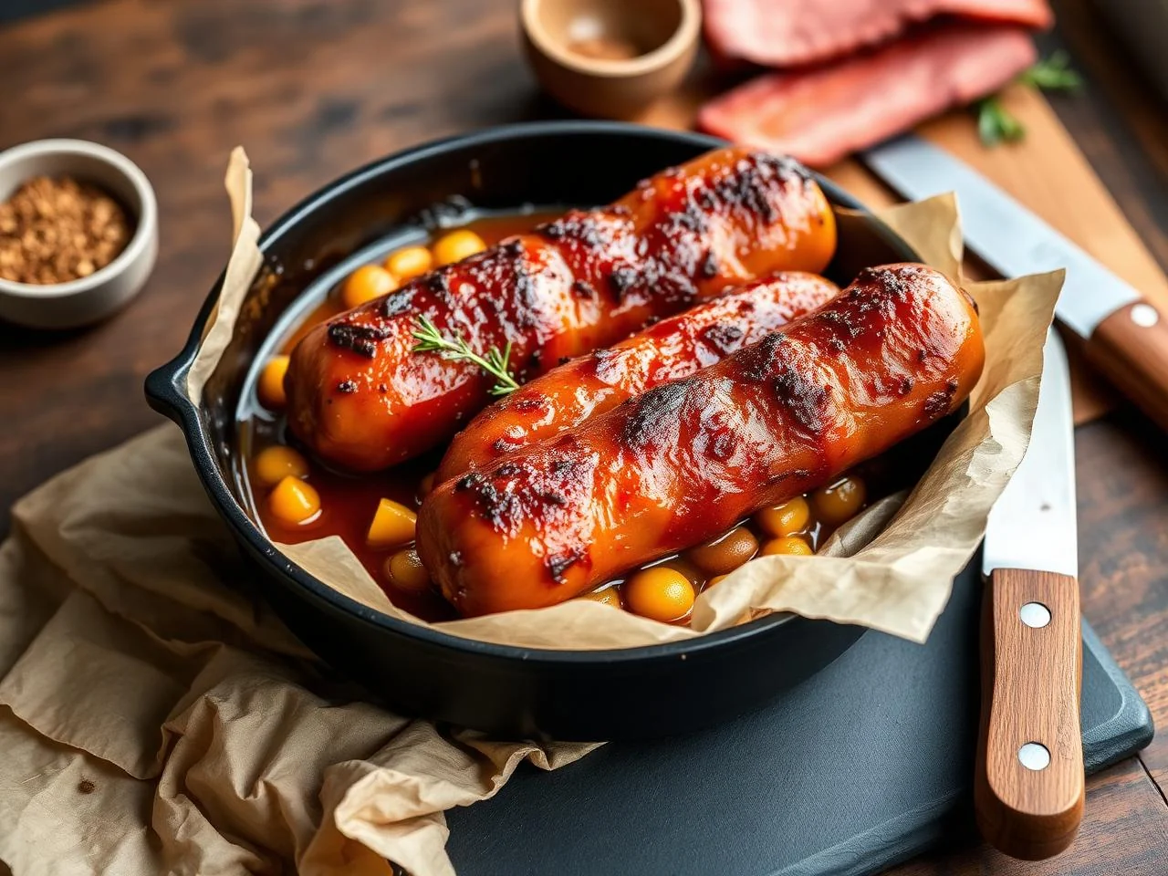 French Sausage And White Bean Cassoulet