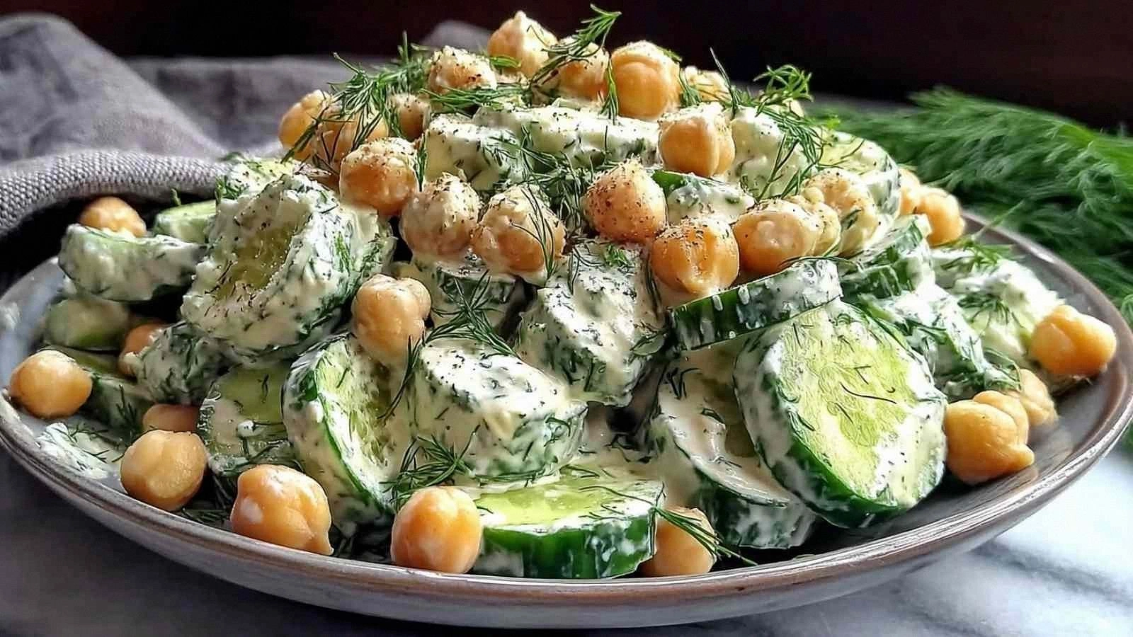 Fresh Vegan Tzatziki Chickpea 