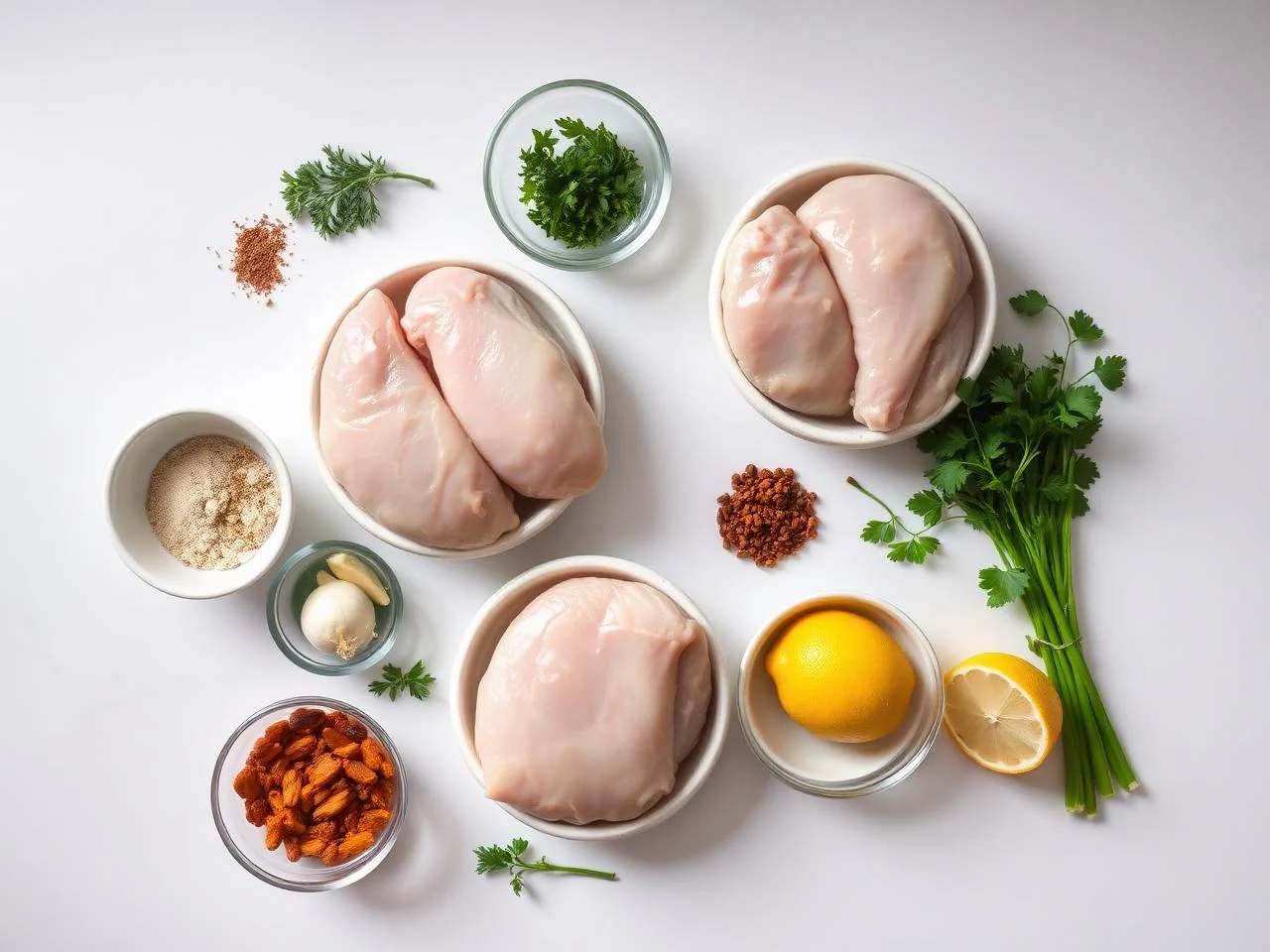 Ingredients for Fried Chicken Breasts