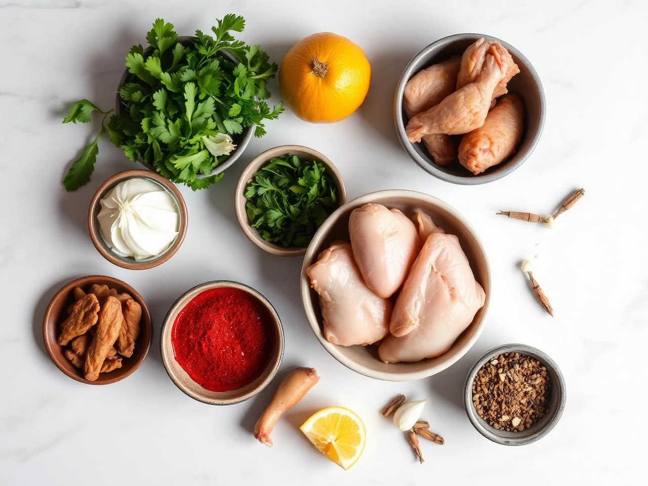 Ingredients for Fried Chicken Wings
