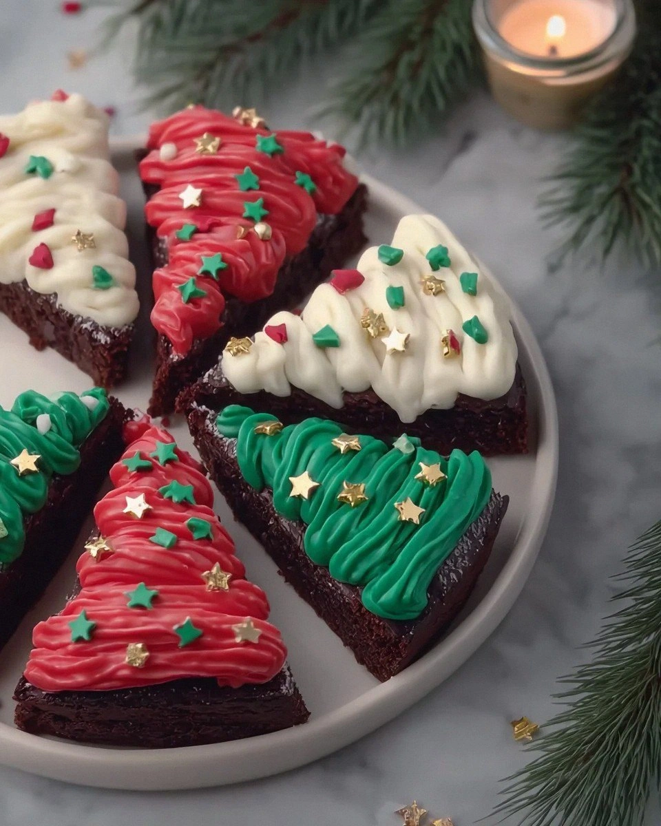 Frosted Christmas Brownies