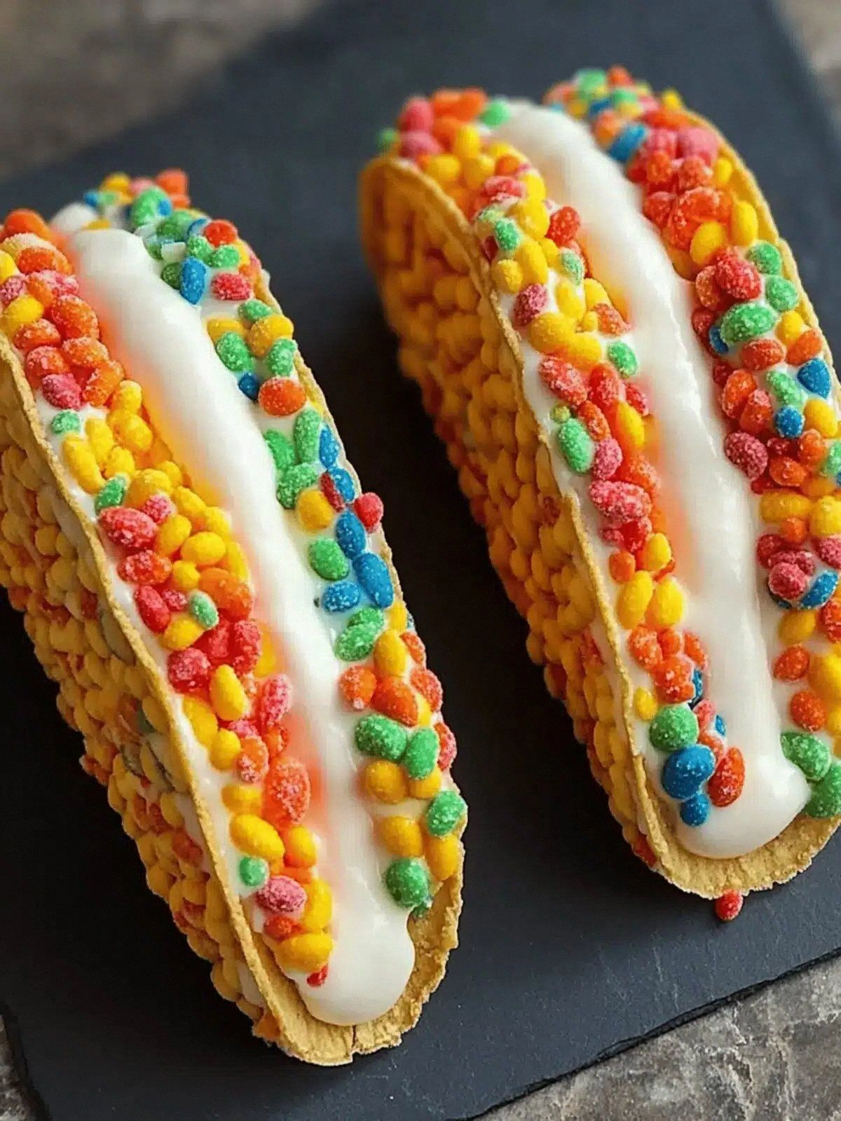Fruity Pebbles Cheesecake Taco