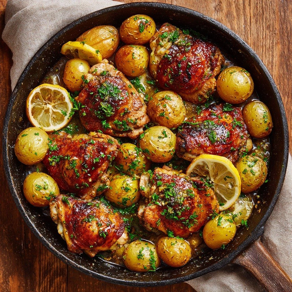 Garlic Butter Chicken & Crispy