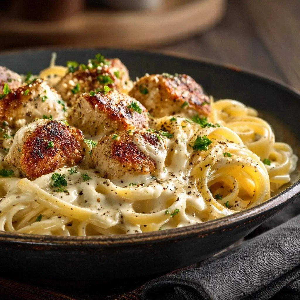 Garlic Butter Chicken Pasta: Y