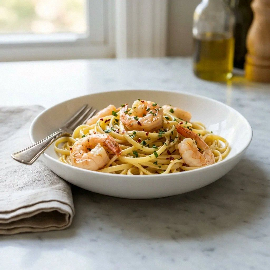 Garlic Butter Shrimp Pasta Rec