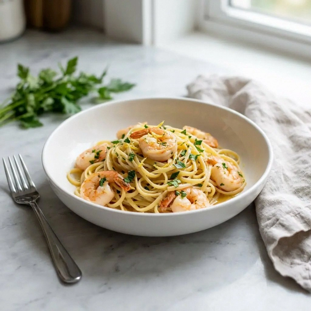 Garlic Butter Shrimp Pasta Wit