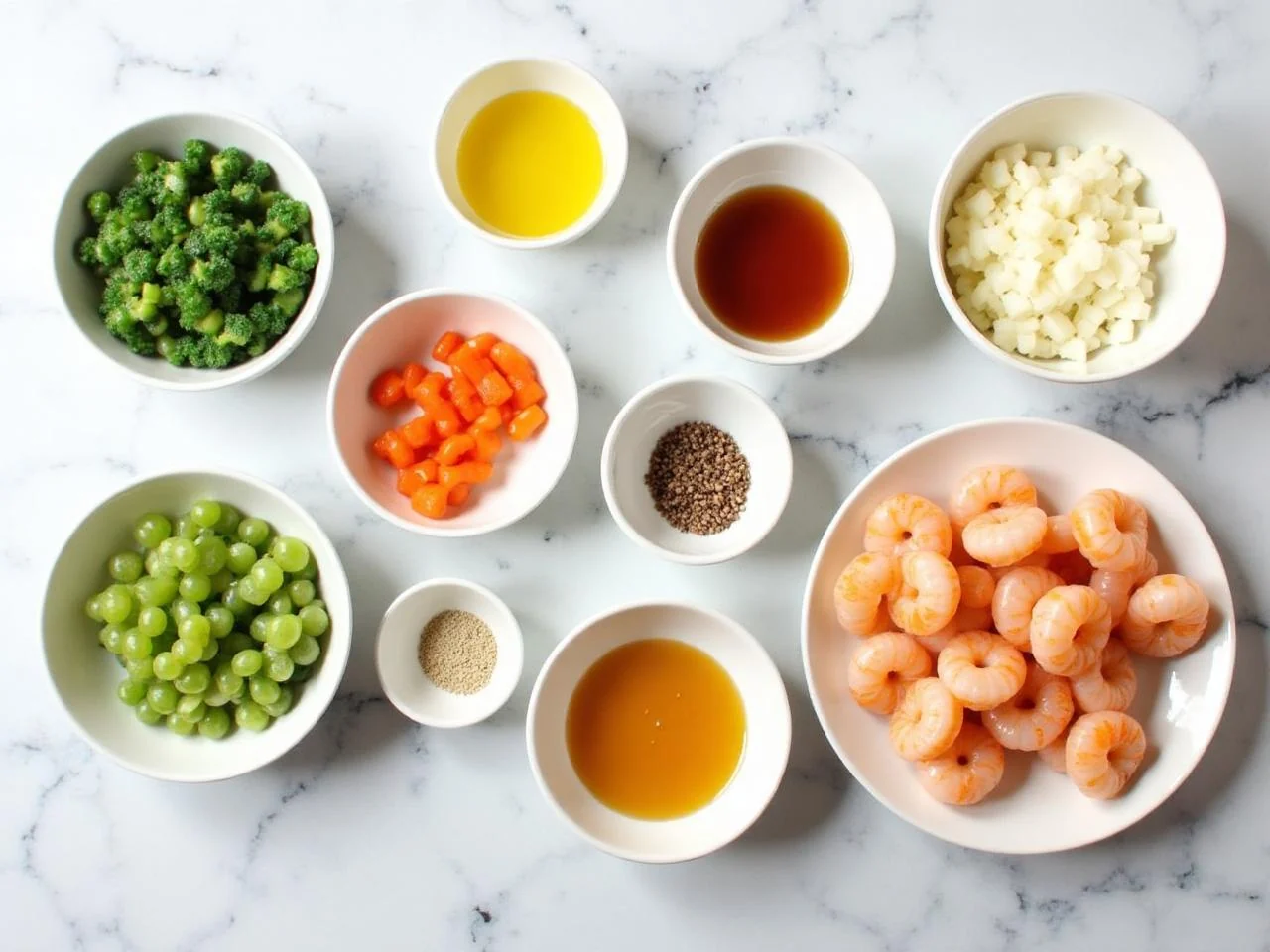 Ingredients for Garlic Butter Shrimp Scampi