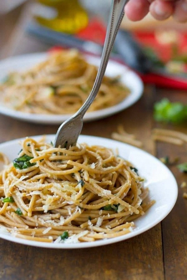 Garlic Butter Spaghetti with H