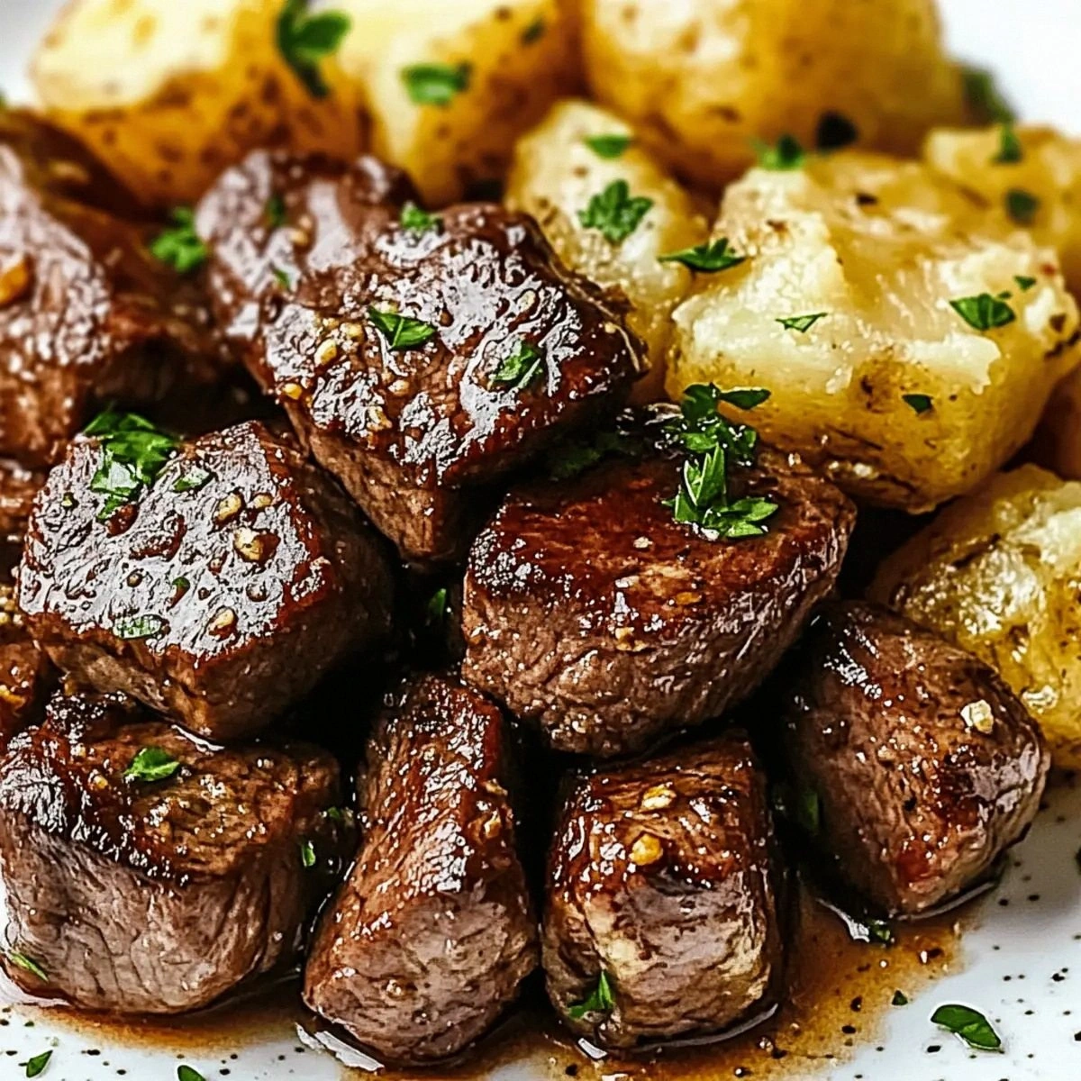Garlic Butter Steak Bites and Potatoes for Cozy Family Nights