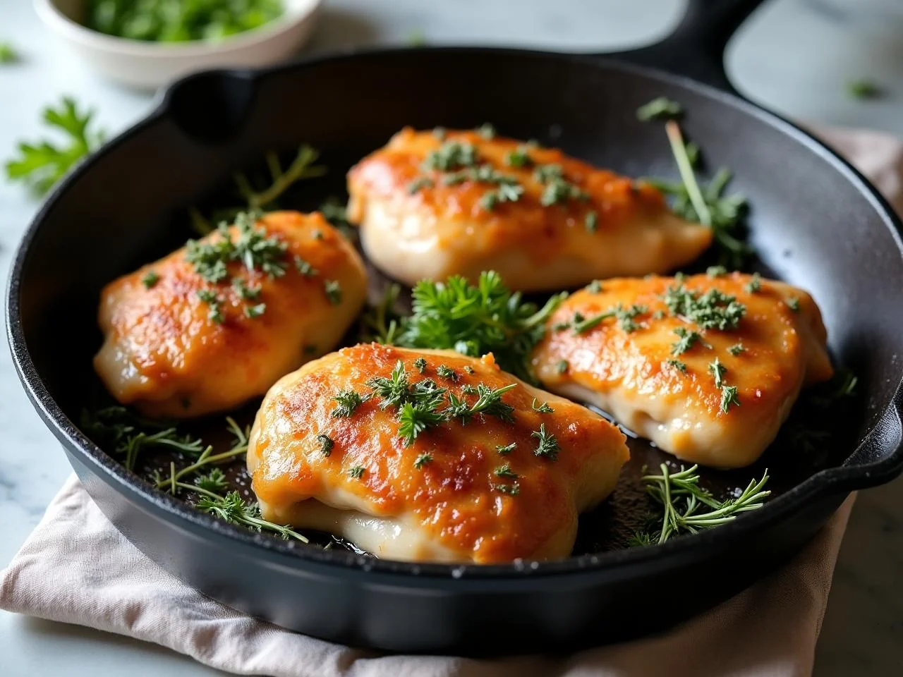 Garlic Herb Roast Chicken Thighs
