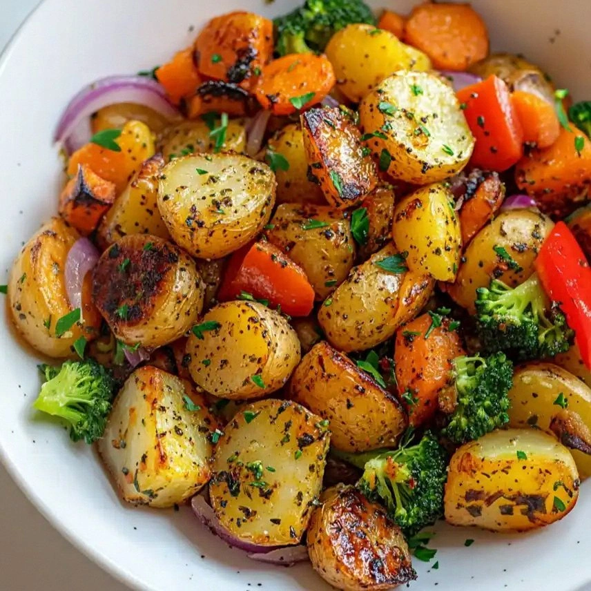 Garlic Herb Roasted Potatoes a