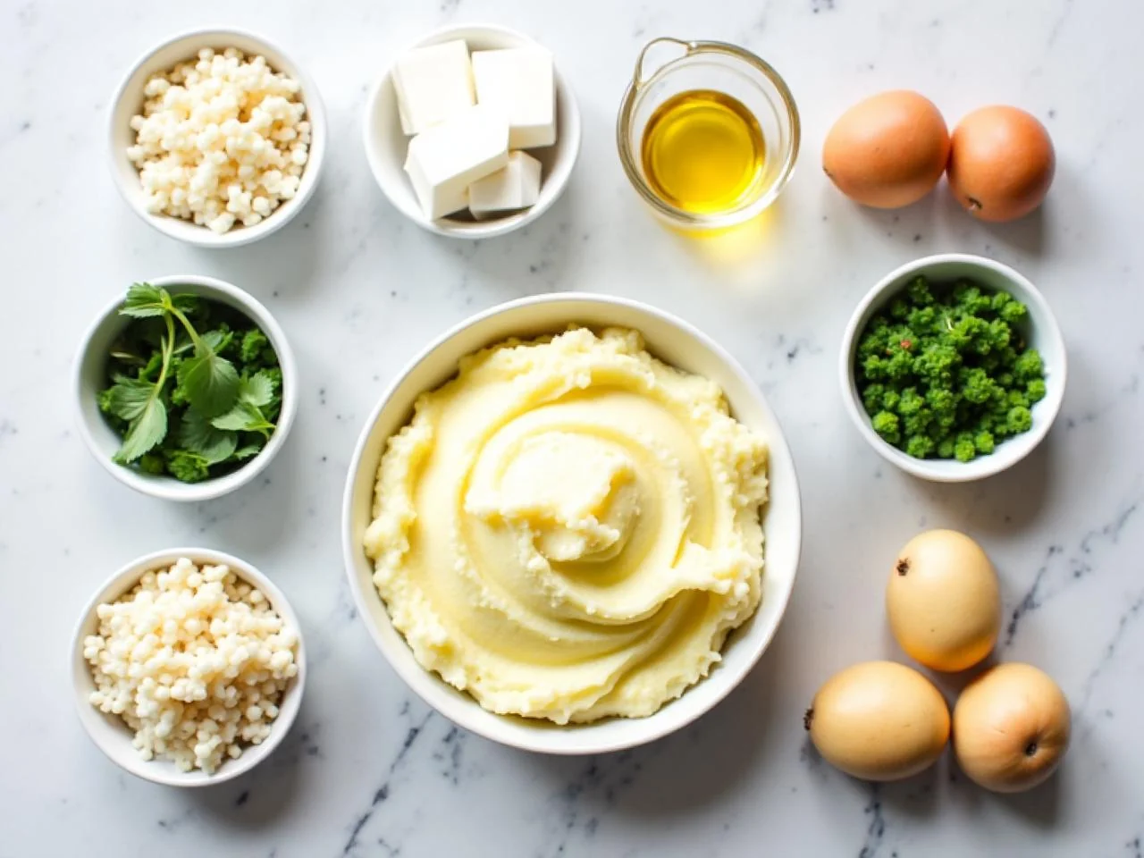 Ingredients for Garlic Mashed Potatoes