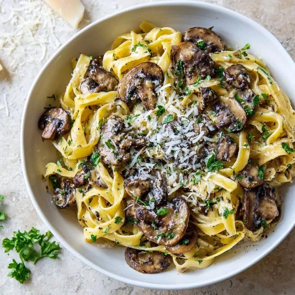 Garlic Mushroom Pasta Recipe