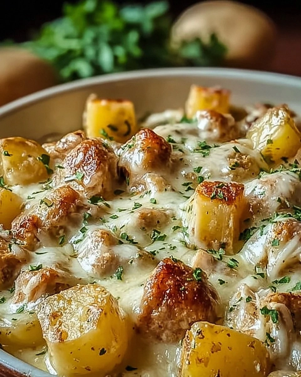 Garlic Parmesan Crockpot Chicken and Potatoes