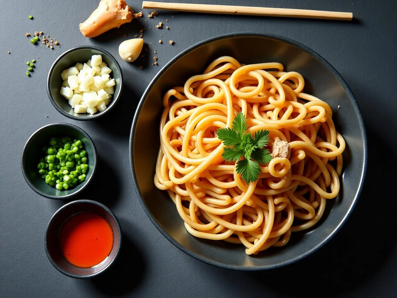 Ingredients for Garlic Sesame Noodles