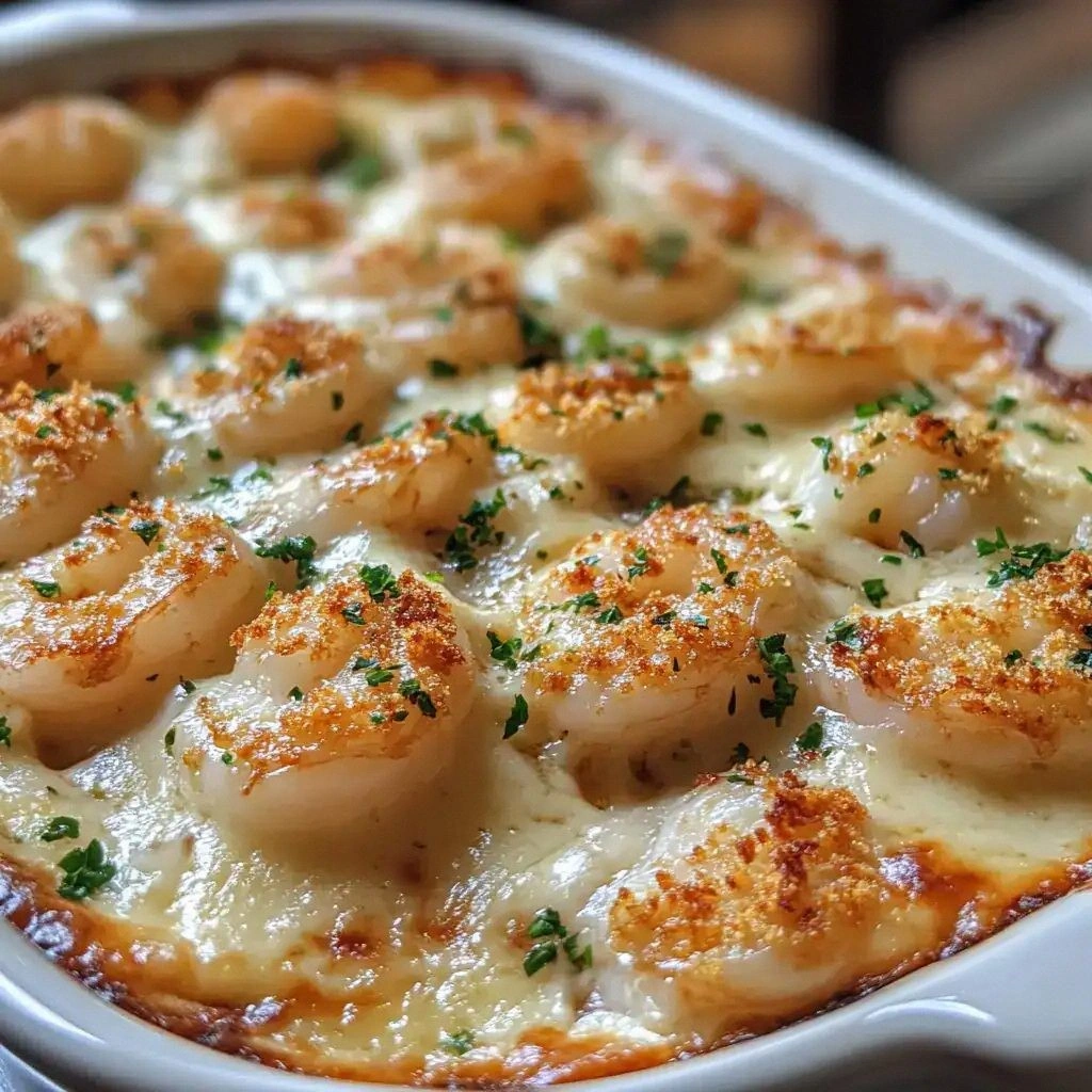 Garlic Shrimp Gratin: Creamy, Cheesy, and Comforting Seafood Bake