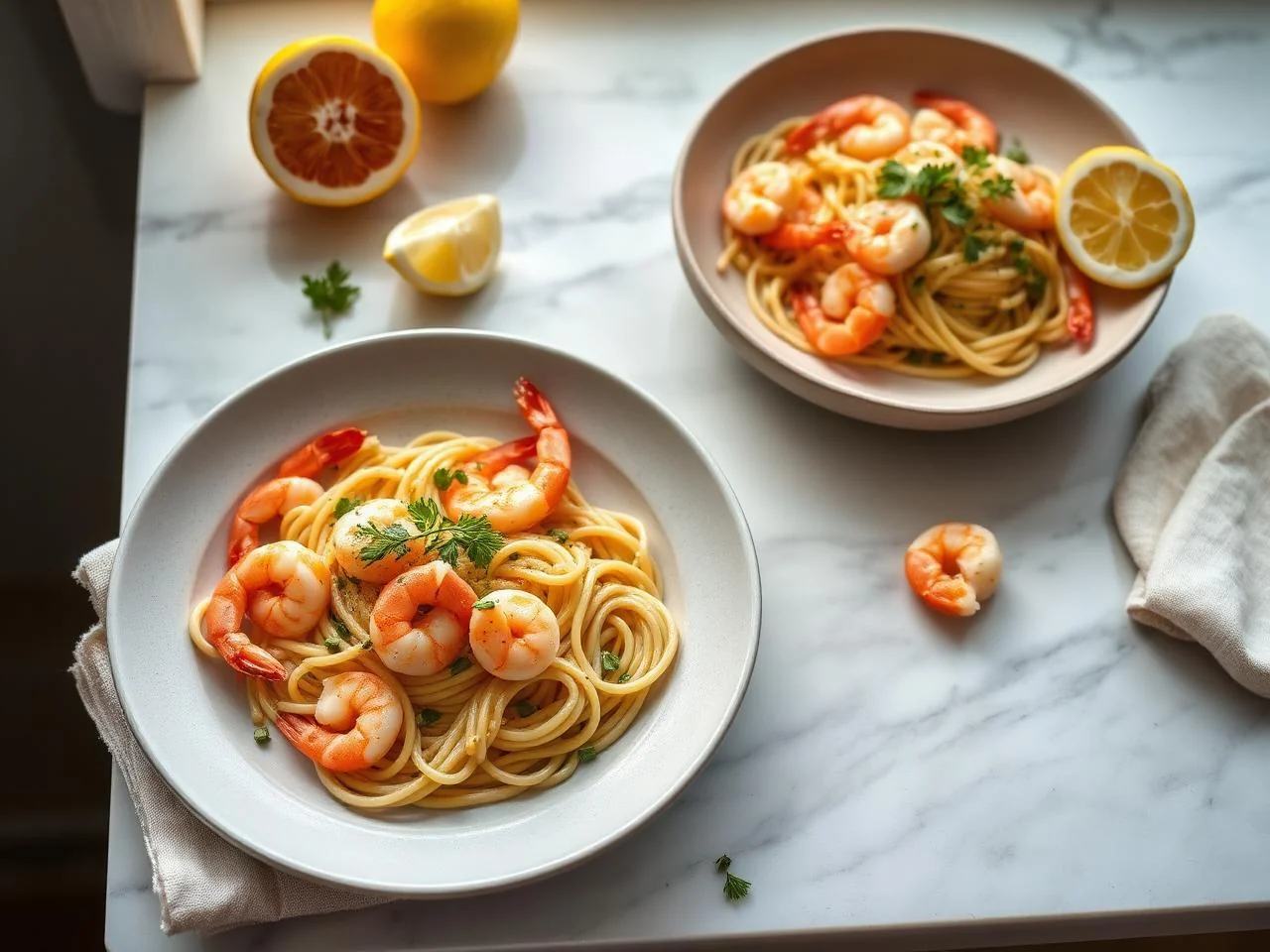 Garlic Shrimp Pasta