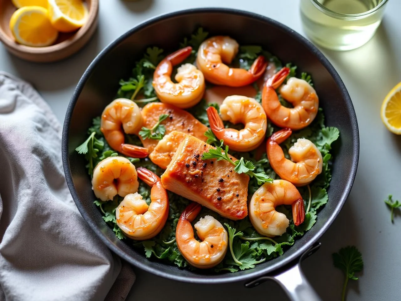 Garlic Shrimp Skillet