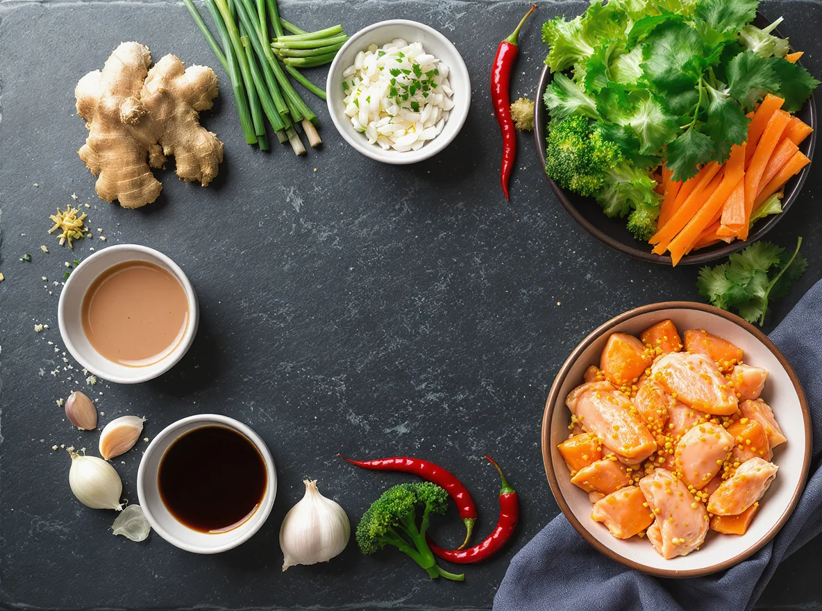 Ingredients for General Tso's Chicken