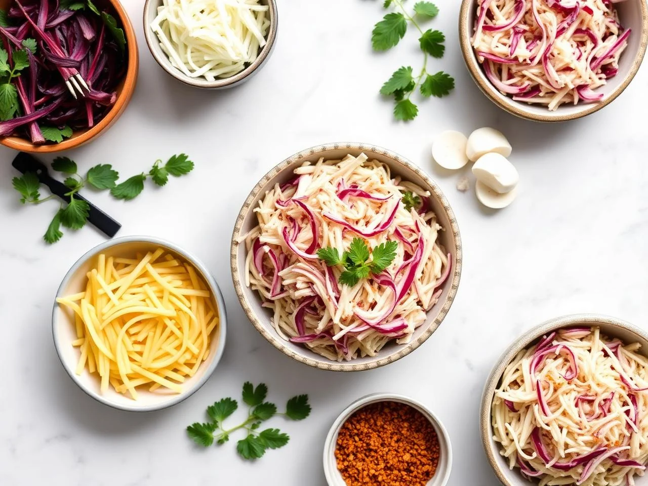 Ingredients for German Style Sauerkraut Slaw