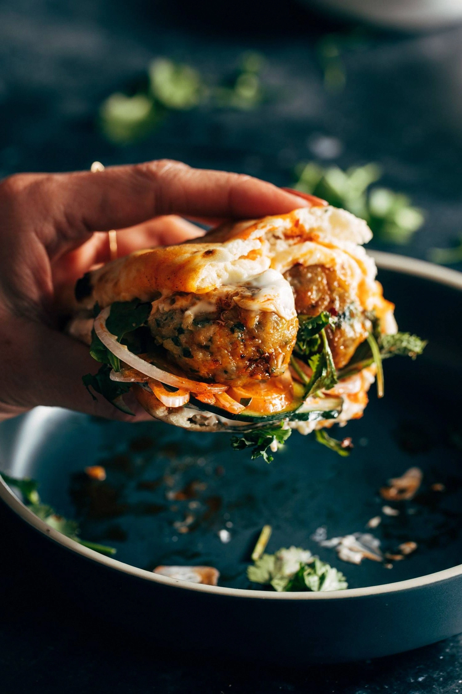 Ginger Chicken Meatball Sandos