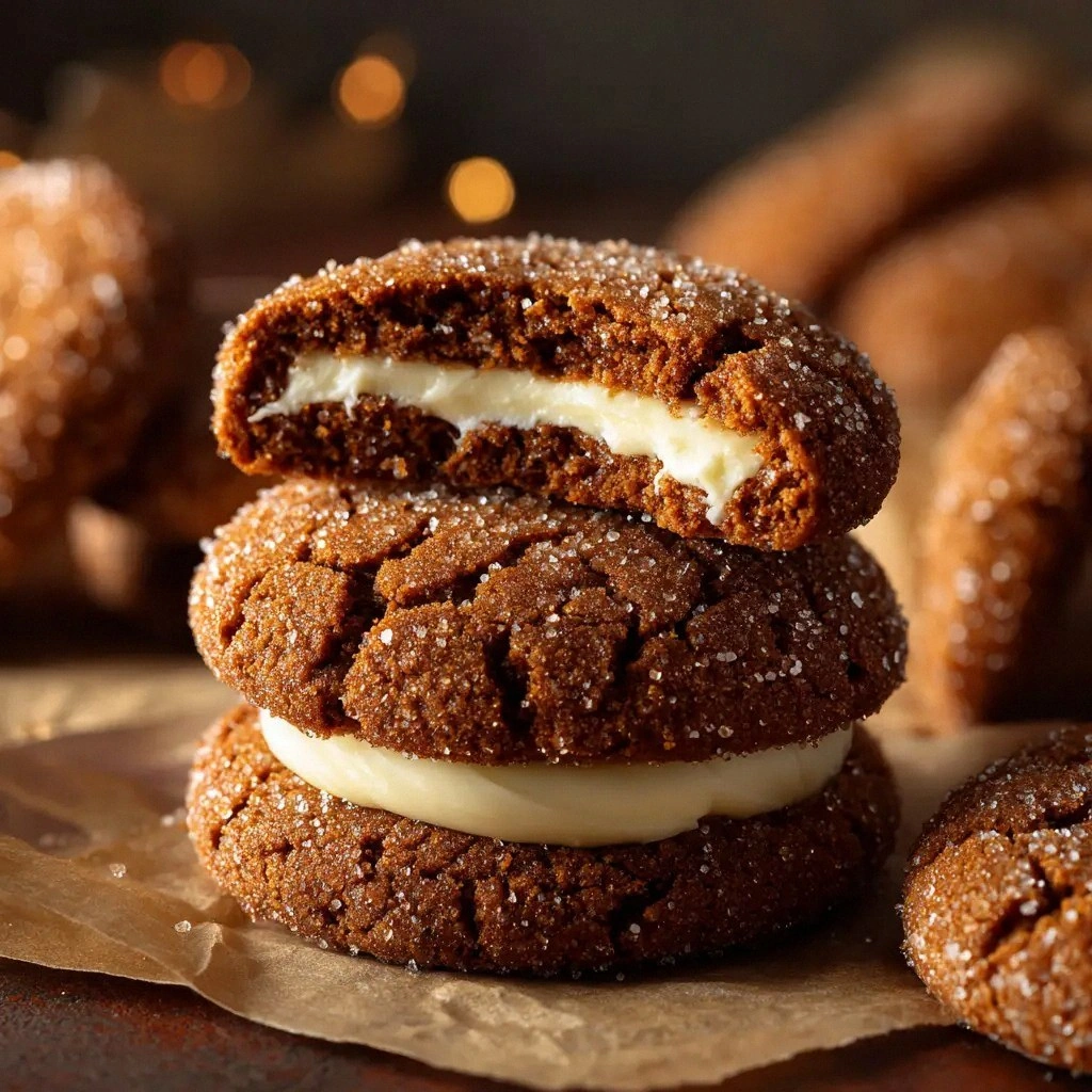 Gingerbread Cheesecake Cookies