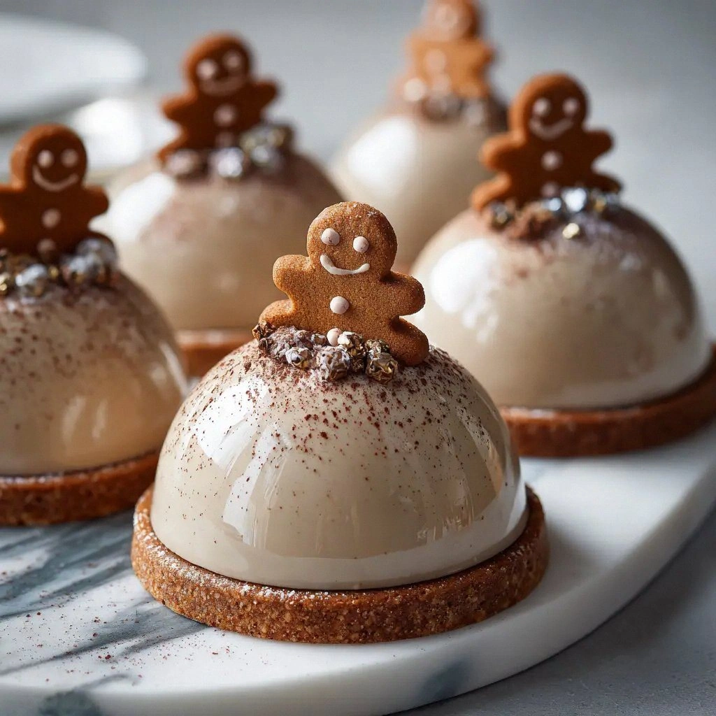 Gingerbread Latte Mousse Domes