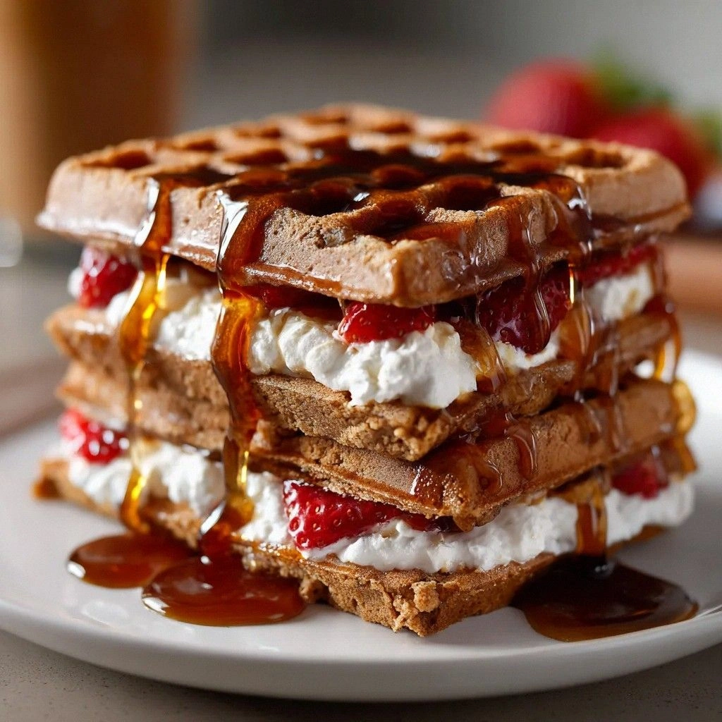 Gingerbread Waffle Sandwiches