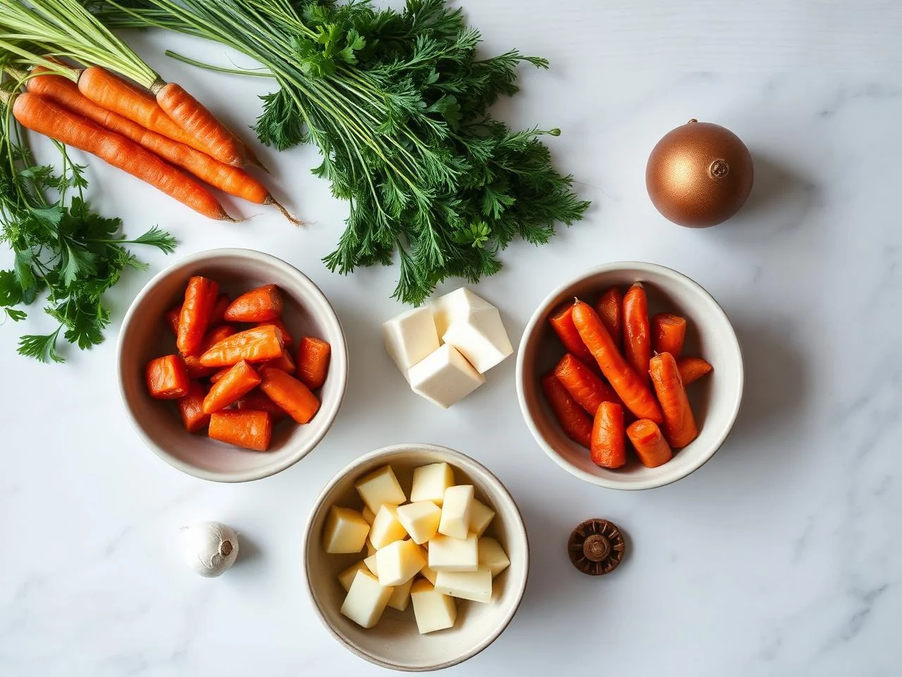 Ingredients for Glazed Carrots