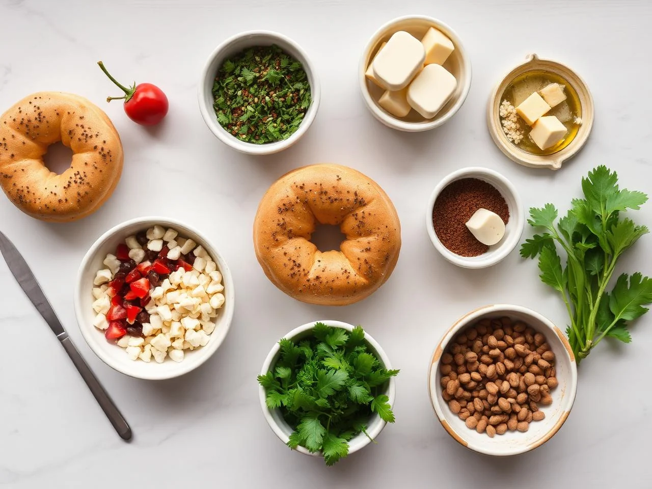 Ingredients for Gluten Free Bagels