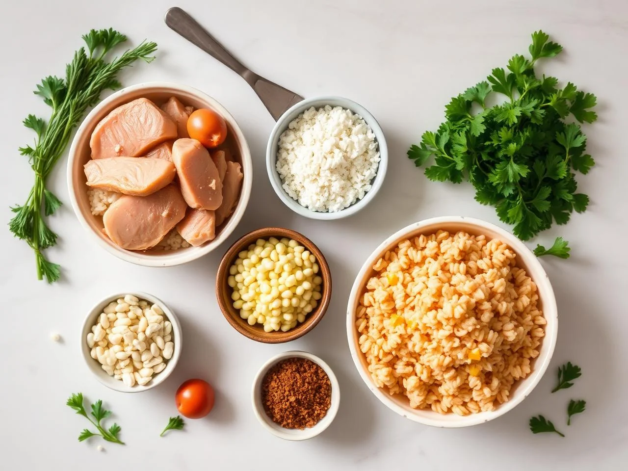 Ingredients for Gluten Free Chicken And Rice Casserole