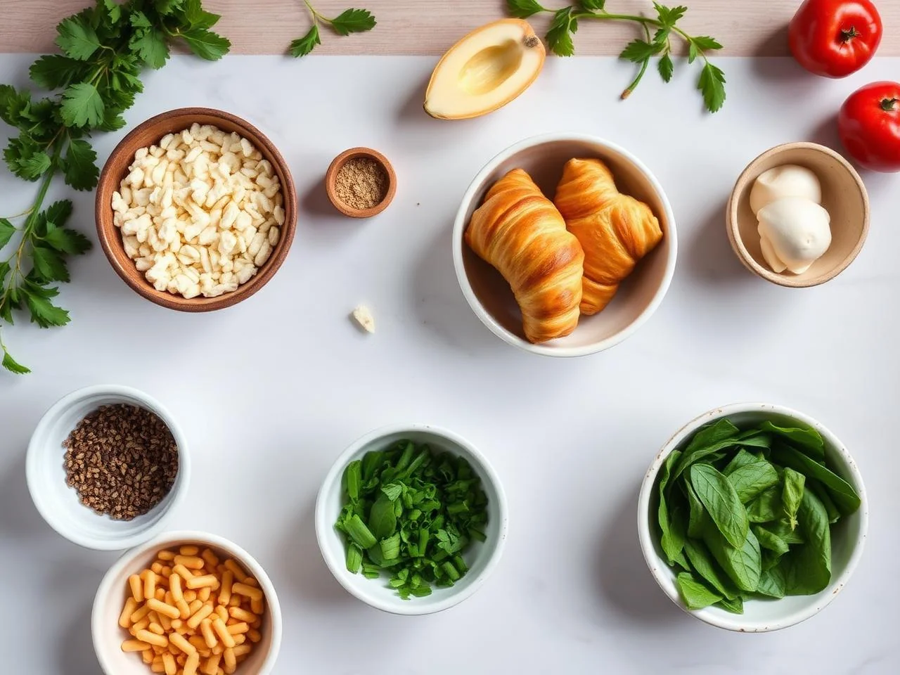 Ingredients for Gluten Free Croissants