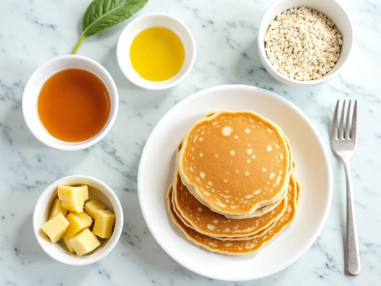 Ingredients for Gluten-Free Oatmeal Pancakes