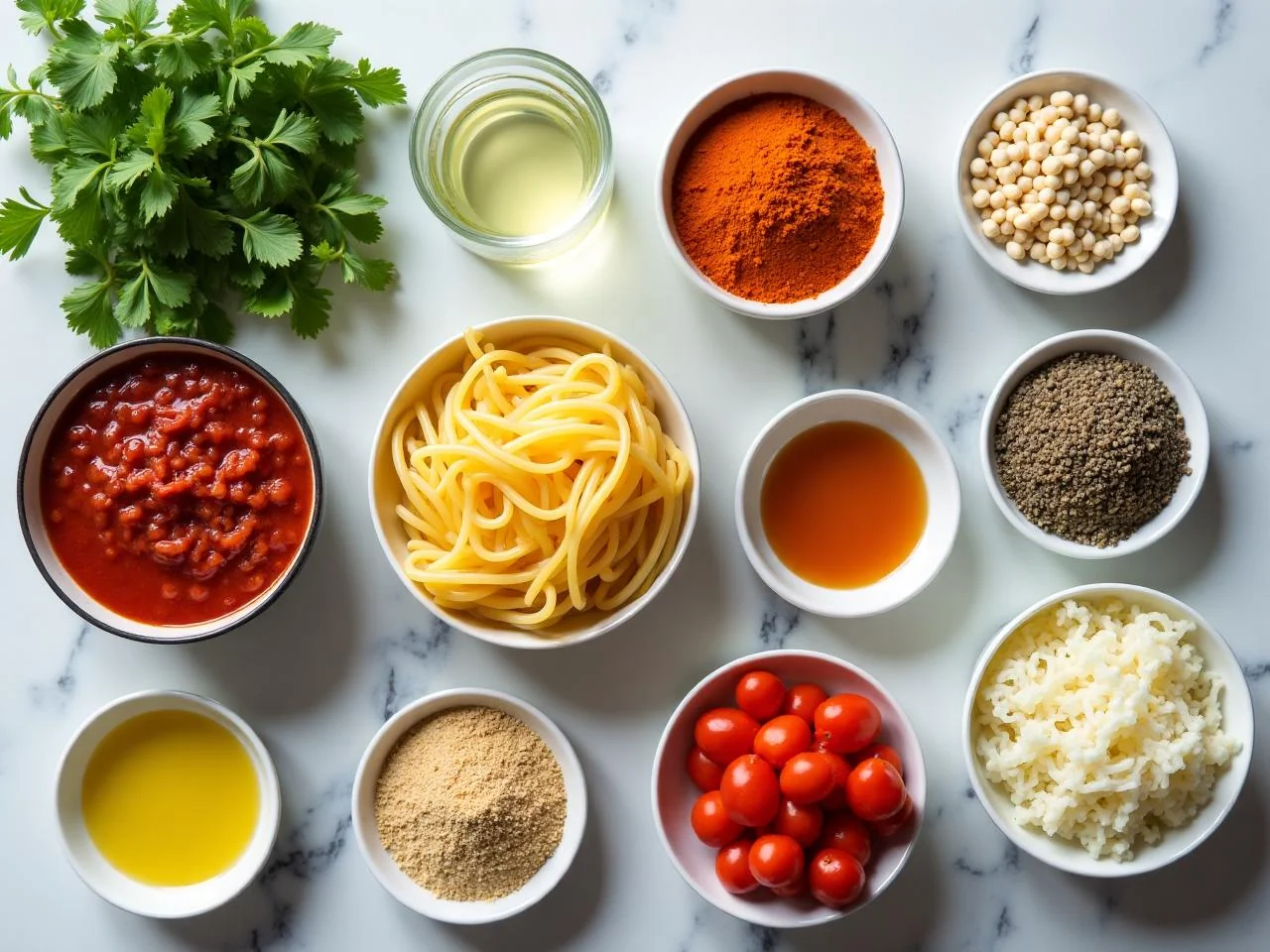 Ingredients for Gluten Free Spaghetti Bolognese