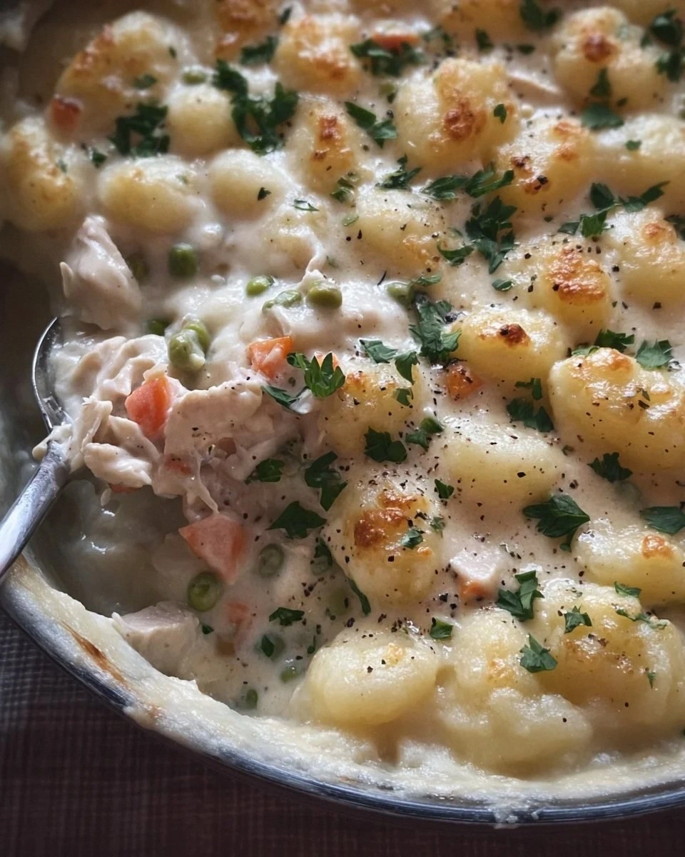 Gnocchi Topped Chicken Pot Pie