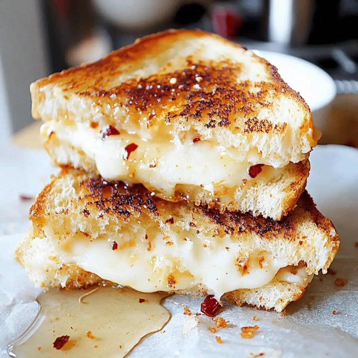 Goat Cheese Grilled Cheese with Honey & Spice: A Cozy Delight