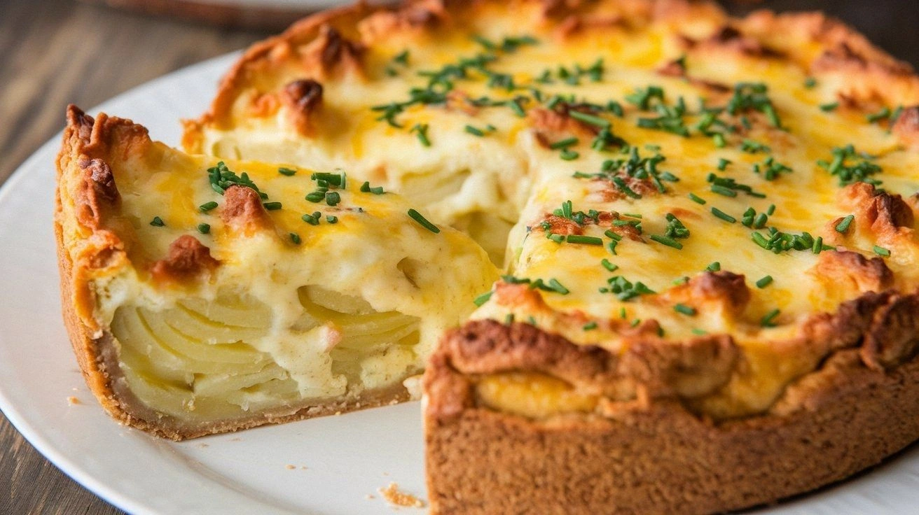Golden Crispy Potato Egg Bake: