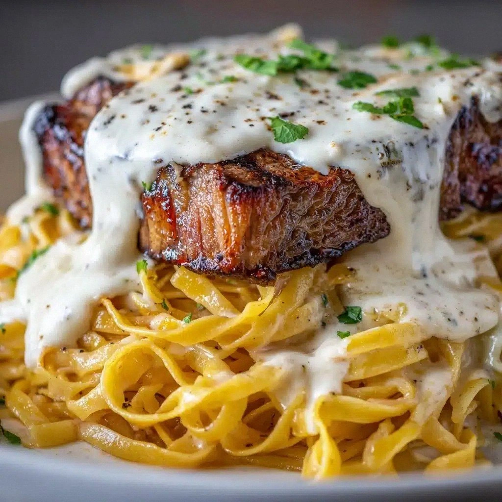 Gorgonzola Alfredo Steak Delig